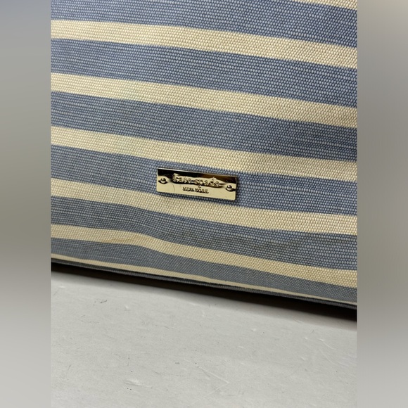 Kate Spade On Purpose Sailing Stripe Canvas Bow Tote - Picture 4 of 13